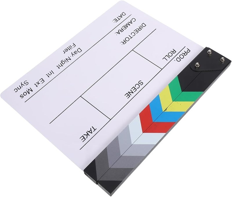 White Acrylic Film Directors Clapboard Multi Functional Movie Production Board - Image 1